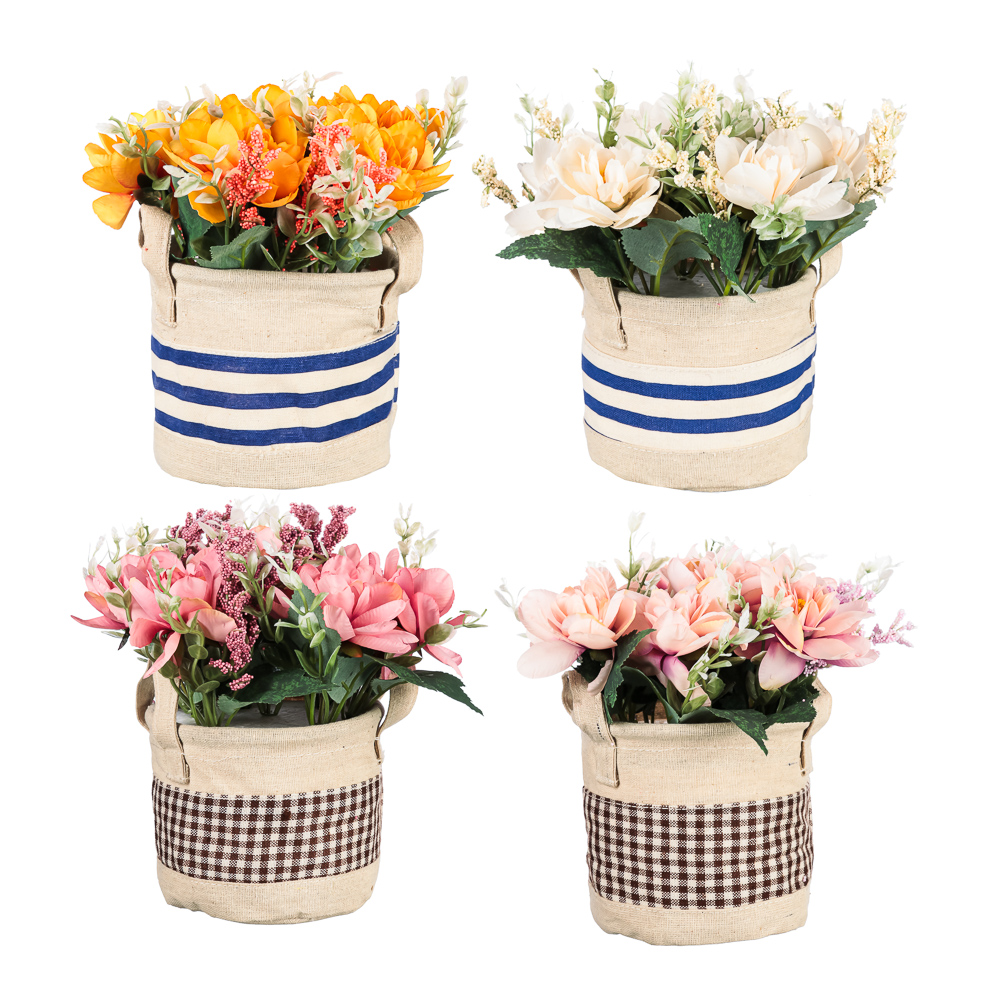 LADECOR Цветочная композиция в кашпо, 4 цвета, 11,5х17 см, арт 6, арт.№ 501-501