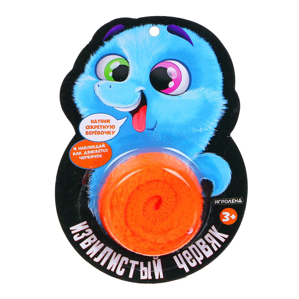 ИГРОЛЕНД Игрушка Извилистый червяк, полиэстер, 23х2см, 6 цветов, арт.№ 264-857