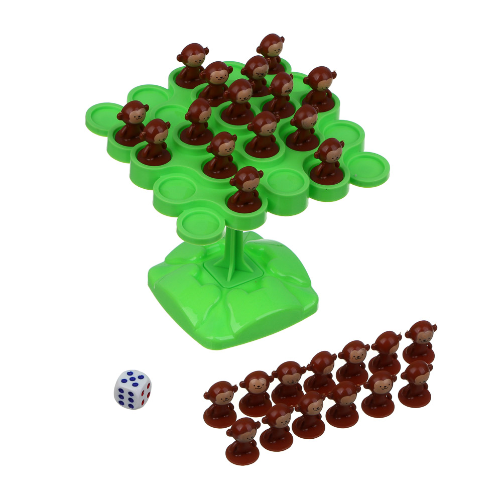 ИГРОЛЕНД Мини игра на равновесие "Веселые обезьянки", 13х22х3см, PP, 2 дизайна, арт.№ 896-072