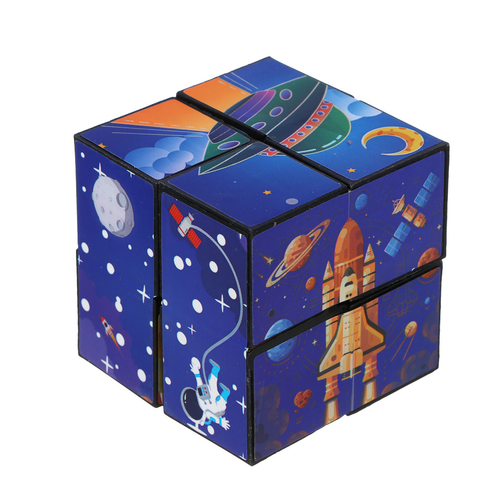 ИГРОЛЕНД Головоломка 3Д "Магнитный куб", PP, 6х6см, 3 дизайна, арт.№ 214-089