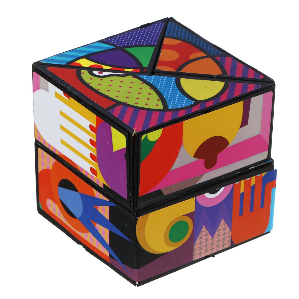 ИГРОЛЕНД Головоломка 3Д "Магнитный куб", PP, 6х6см, 3 дизайна, арт.№ 214-089