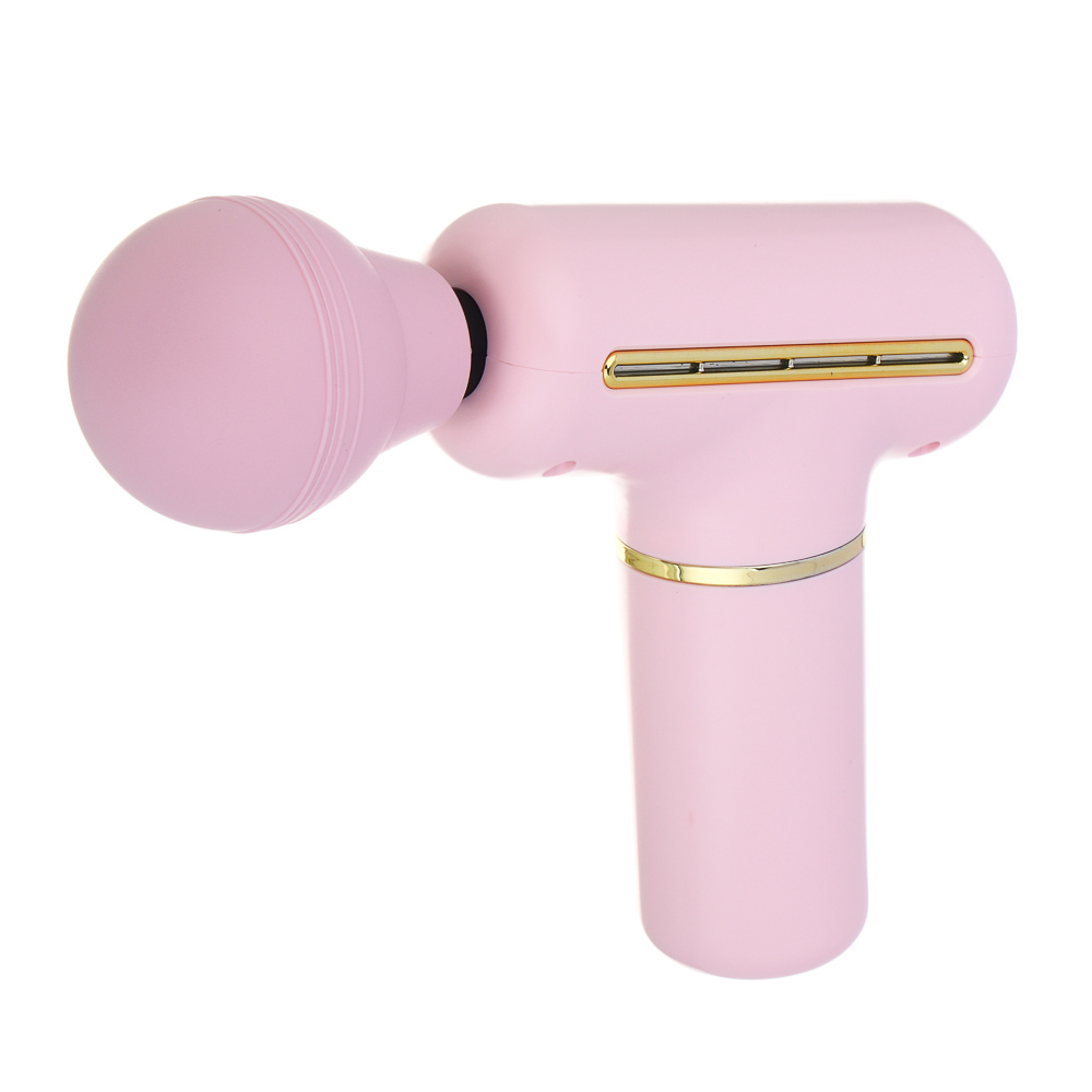 LEBEN Массажёр перкуссионный, 4 режима, розовый, 1200 мА/ч, сила удара 10-12кг, арт.№ 263-023