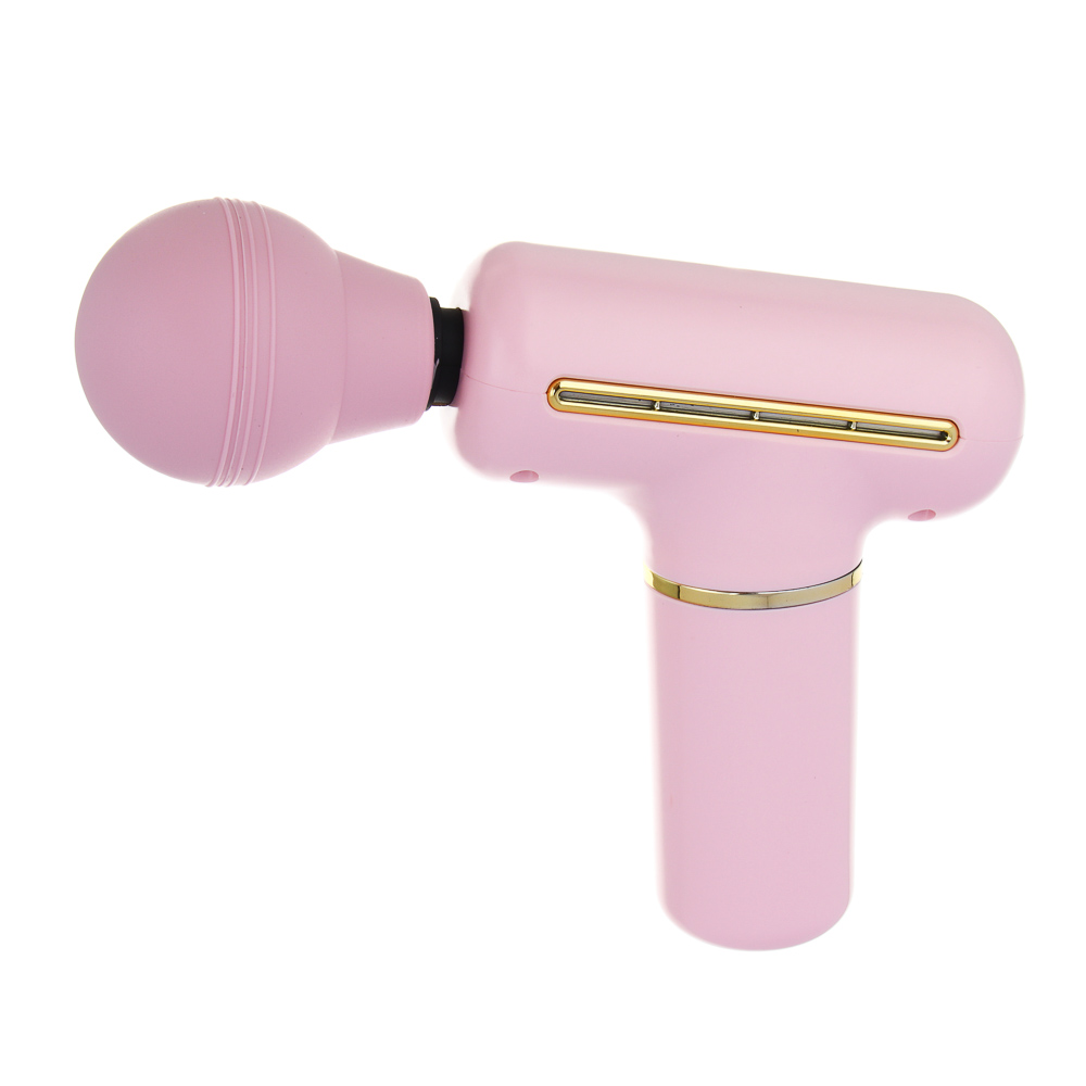 LEBEN Массажёр перкуссионный, 4 режима, розовый, 1200 мА/ч, сила удара 10-12кг, арт.№ 263-023