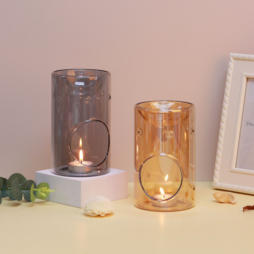 Аромалампа стеклянная, 9x9x14,5 см, 2 цвета, арт.№ 471-026