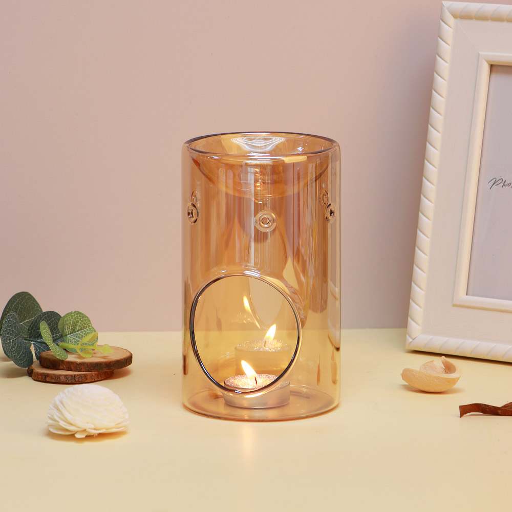 Аромалампа стеклянная, 9x9x14,5 см, 2 цвета, арт.№ 471-026