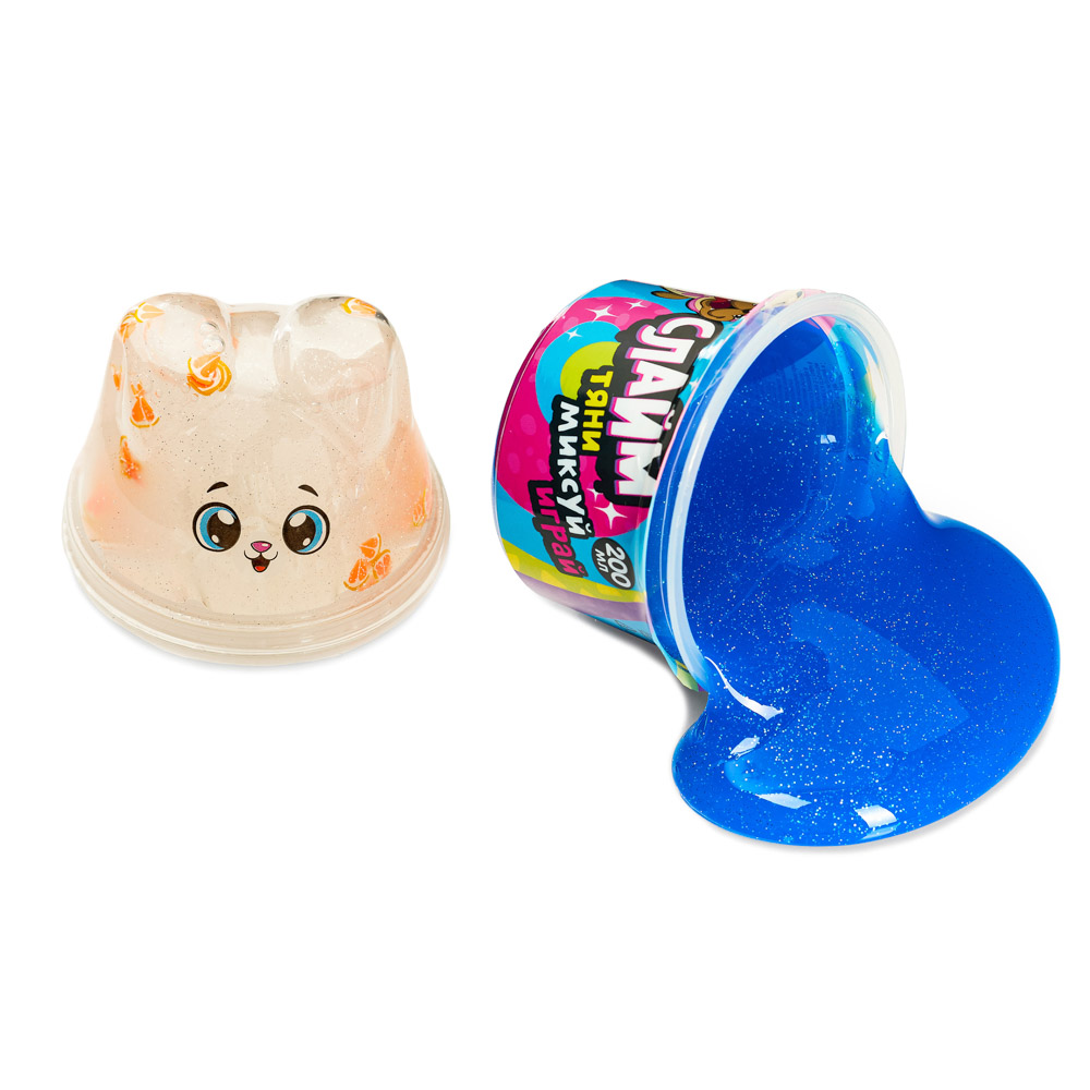 LASTIKS Игрушка для детей из полимерных пластичных масс, с наполнителями "Слайм" 80гр, 5 дизайнов, арт.№ 218-069