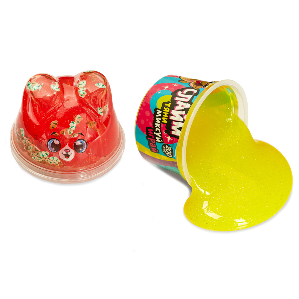 LASTIKS Игрушка для детей из полимерных пластичных масс, с наполнителями "Слайм" 80гр, 5 дизайнов, арт.№ 218-069