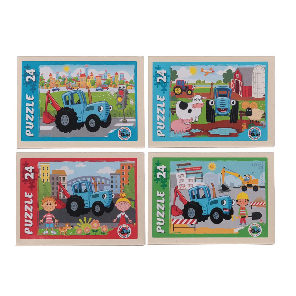 РЫЖИЙ КОТ Пазлы 24 детали микс, картон, 17,5х13см, 16-32 дизайна, арт.№ 898-008