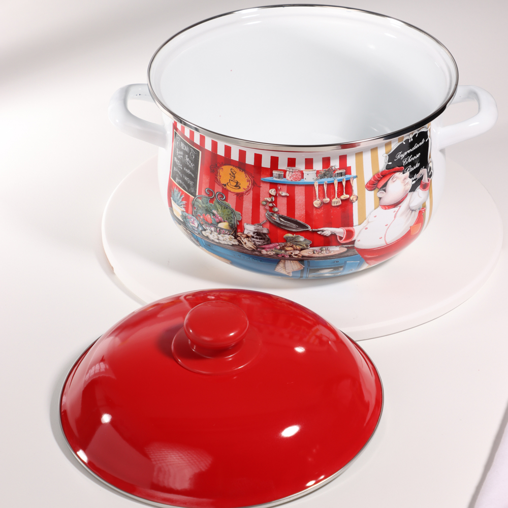 VETTA Повар Кастрюля эмалированная, 22см, 3,6л, индукция, арт.№ 894-440