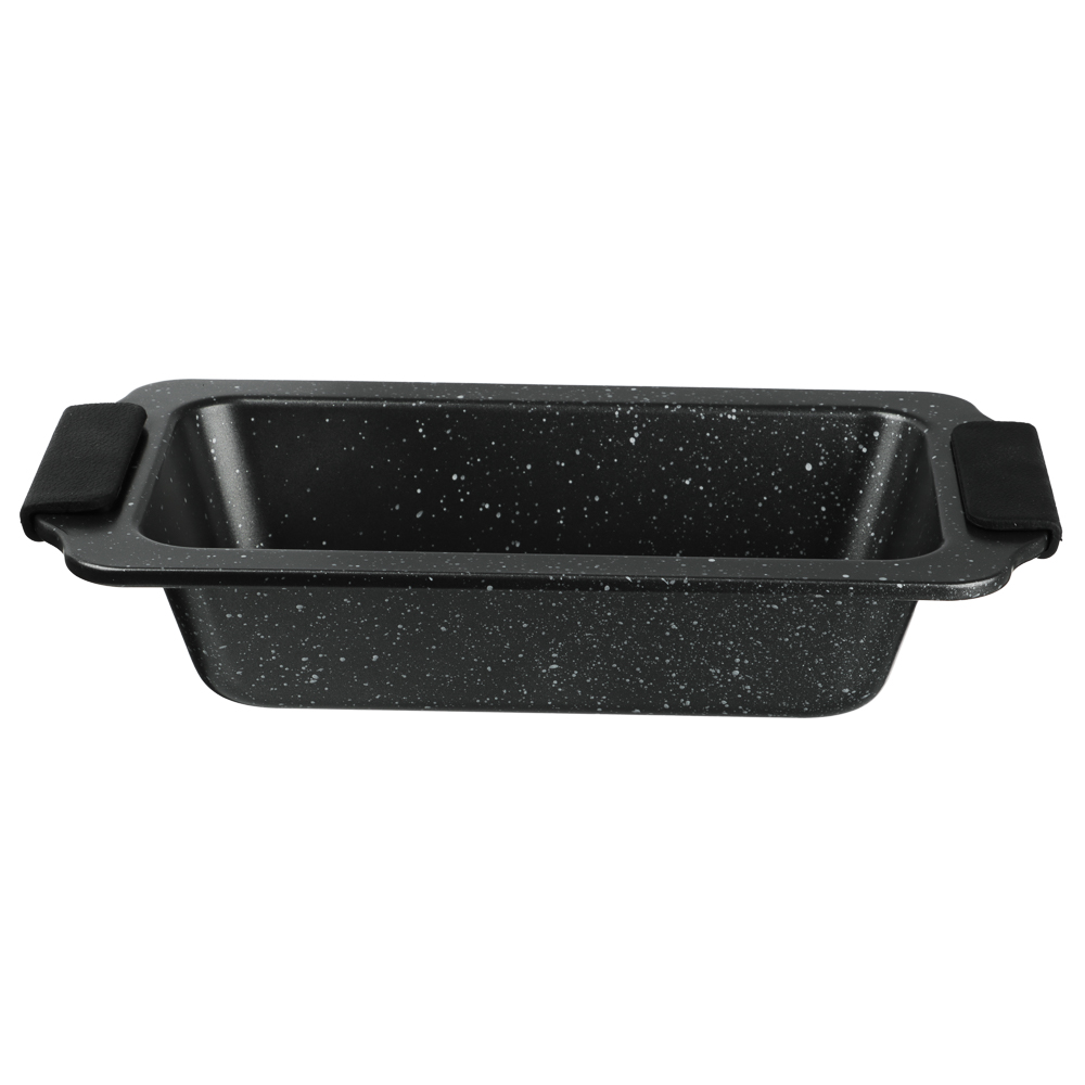 SATOSHI Лион Форма для выпечки хлеба прямоугольная 28,5x16x6см, антипригарное покрытие Мрамор, силиконовые ручки, арт.№ 849-256