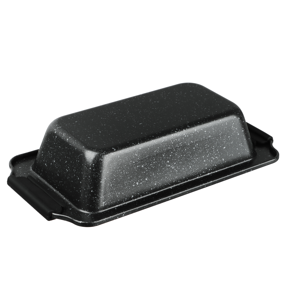 SATOSHI Лион Форма для выпечки хлеба прямоугольная 28,5x16x6см, антипригарное покрытие Мрамор, силиконовые ручки, арт.№ 849-256