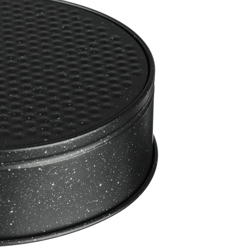 SATOSHI Лион Форма для выпечки круглая разъемная 24x6,5 см, антипригарное покрытие Мрамор, силиконовые ручки, арт.№ 849-259