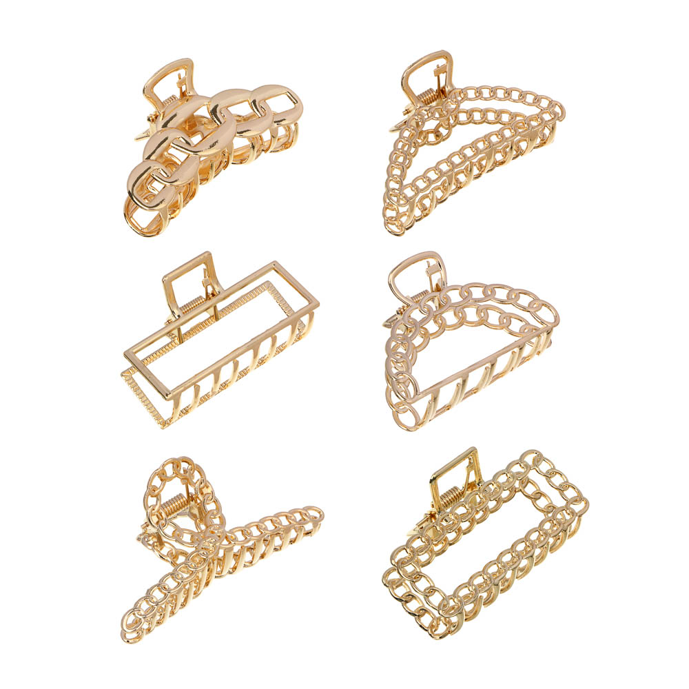 BERIOTTI Краб для волос, сплав, 7-8см, 4-6 дизайнов, арт.№ 324-152