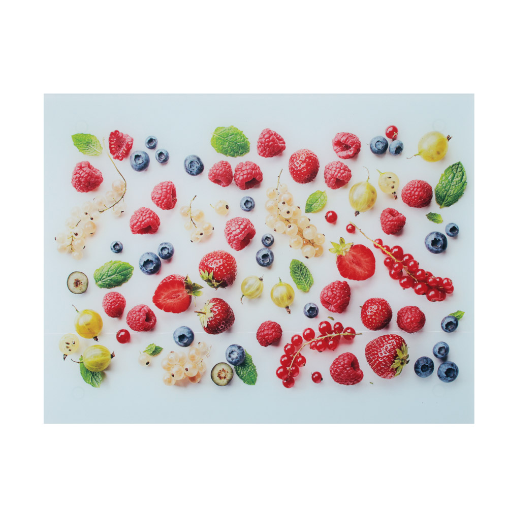 VETTA Ягодное ассорти Доска разделочная стеклянная, 30х40х0,4см, 2 дизайна, арт.№ 853-207