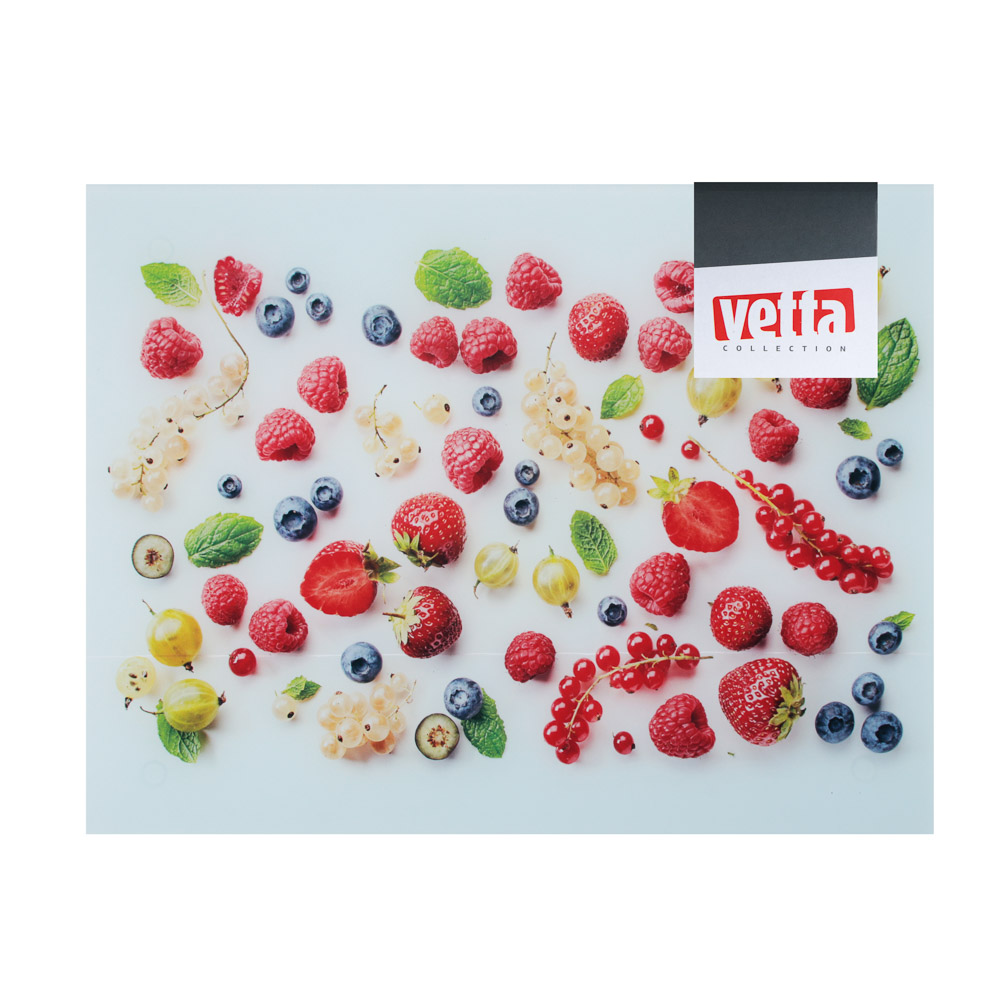 VETTA Ягодное ассорти Доска разделочная стеклянная, 30х40х0,4см, 2 дизайна, арт.№ 853-207