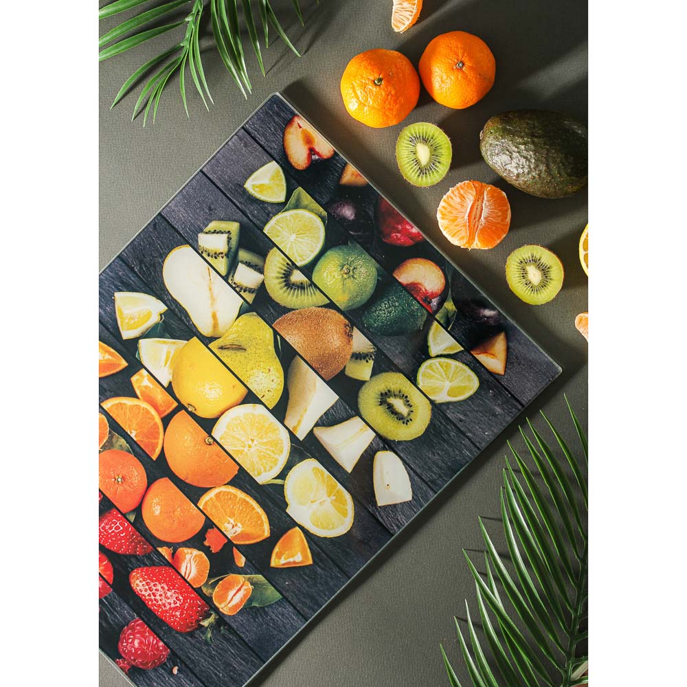 VETTA Ягодное ассорти Доска разделочная стеклянная, 30х40х0,4см, 2 дизайна, арт.№ 853-207