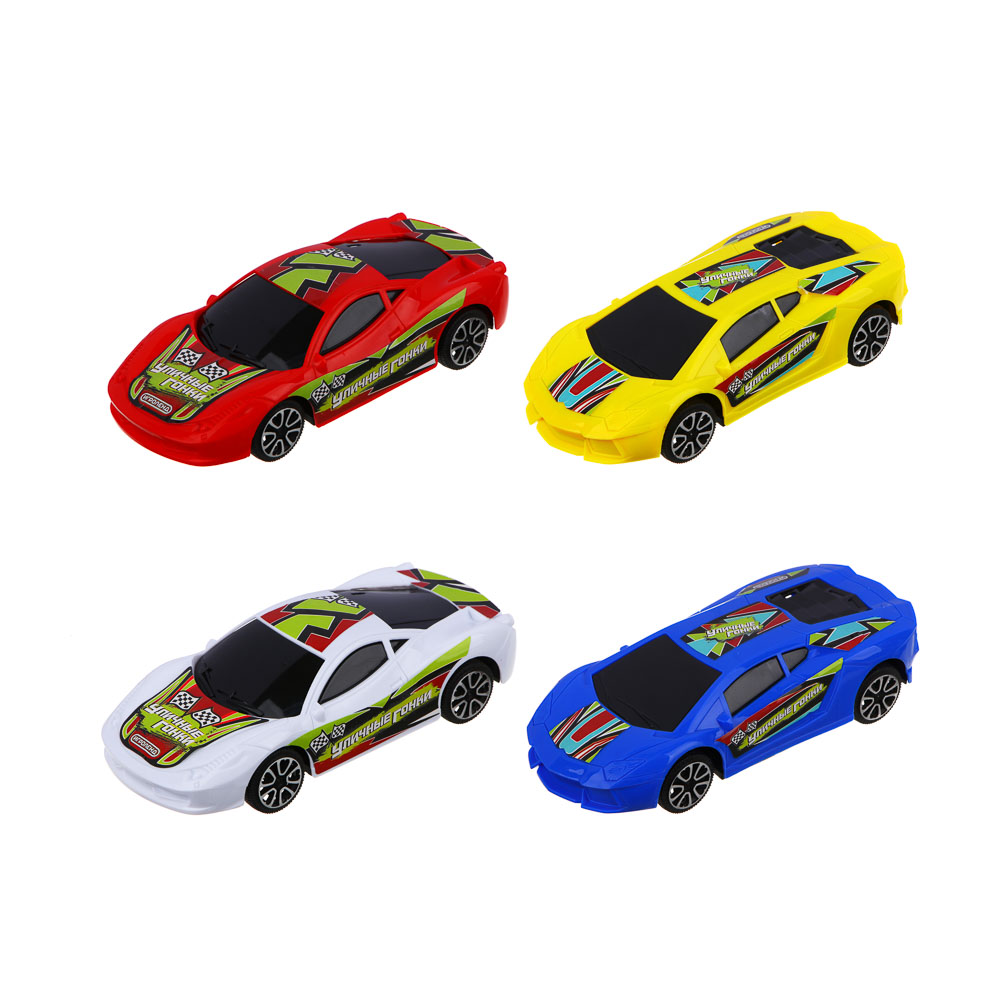 ИГРОЛЕНД Машинка инерционная "Уличные гонки", PP, 22,5х10,5х7см, 4 дизайна, арт.№ 292-356