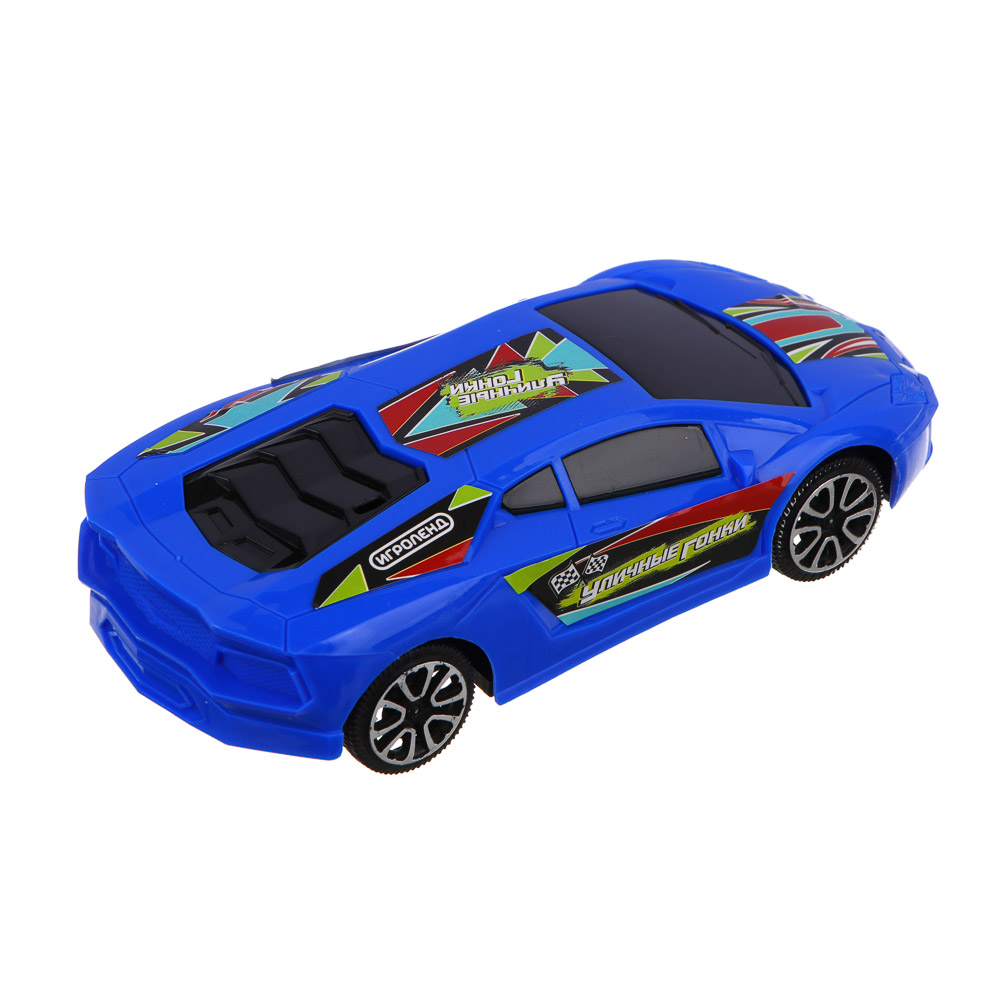 ИГРОЛЕНД Машинка инерционная "Уличные гонки", PP, 22,5х10,5х7см, 4 дизайна, арт.№ 292-356