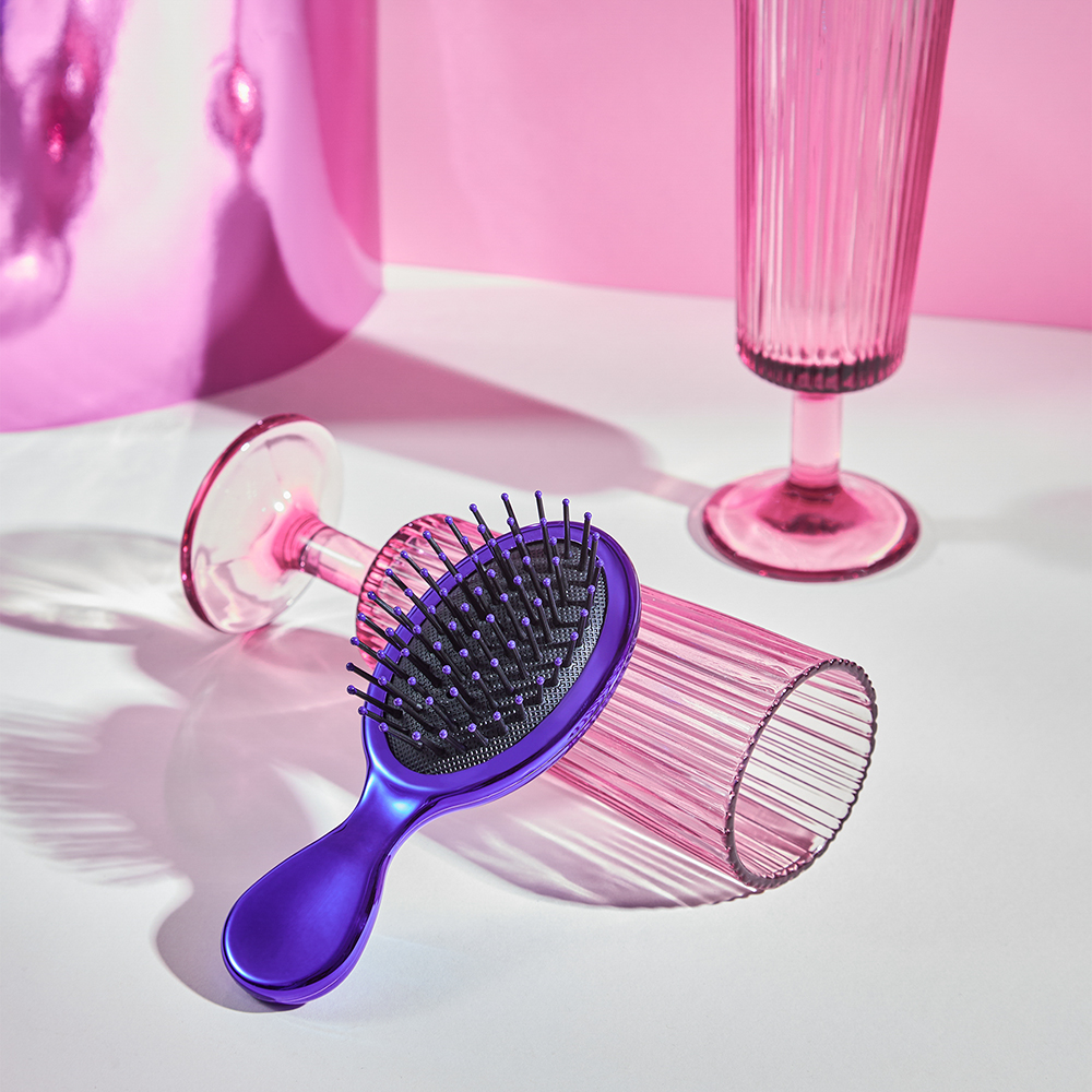 ЮНИLOOK Расческа массажная Глянец, пластик, 13,8х5,6см, фиолетовый, арт.№ 319-184