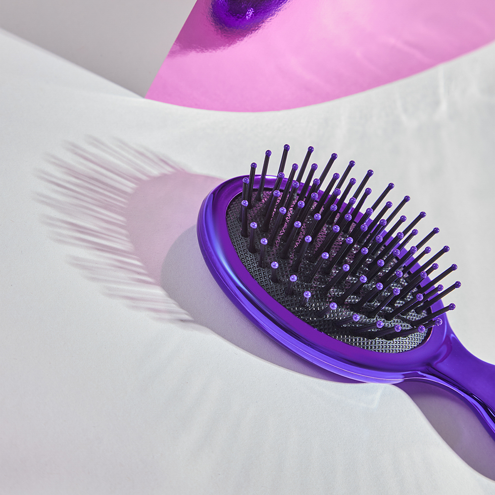 ЮНИLOOK Расческа массажная Глянец, пластик, 13,8х5,6см, фиолетовый, арт.№ 319-184