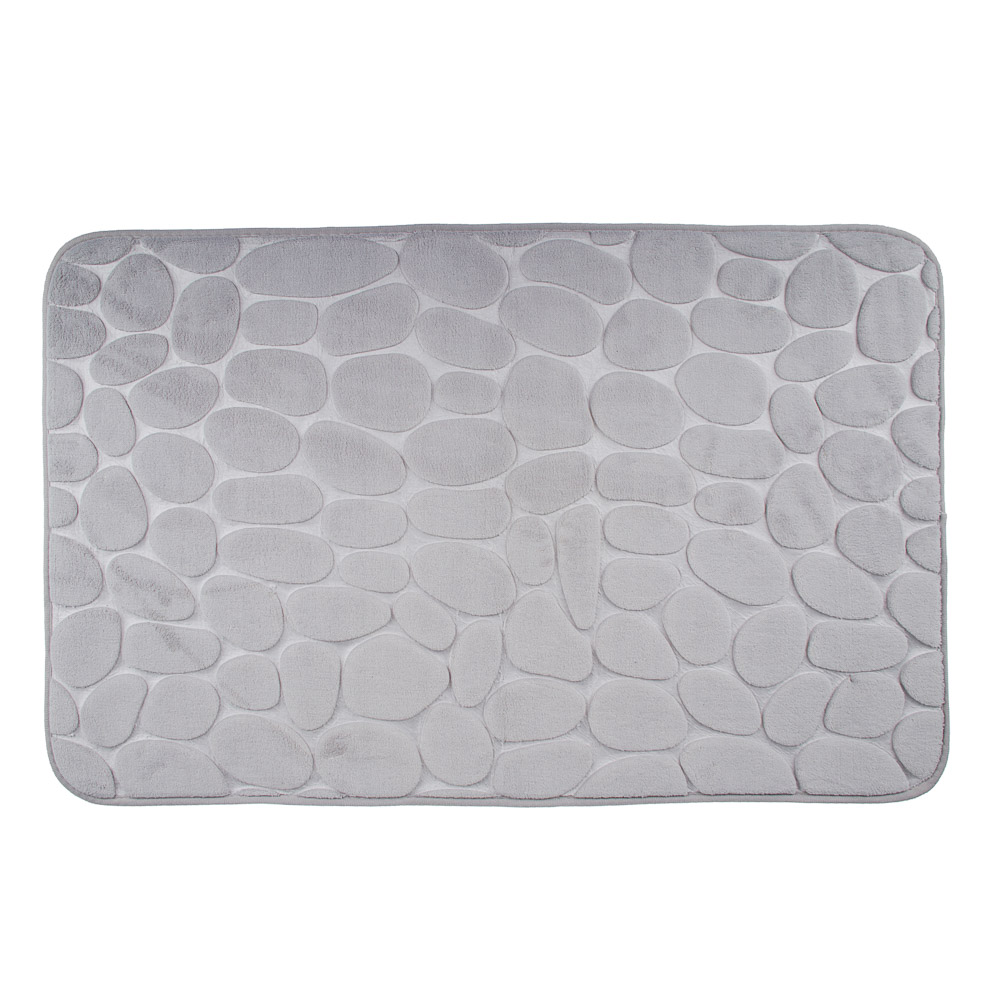 VETTA Коврик для ванной, флис, 50x80см,"Камешки", 3 цвета, арт.№ 462-677