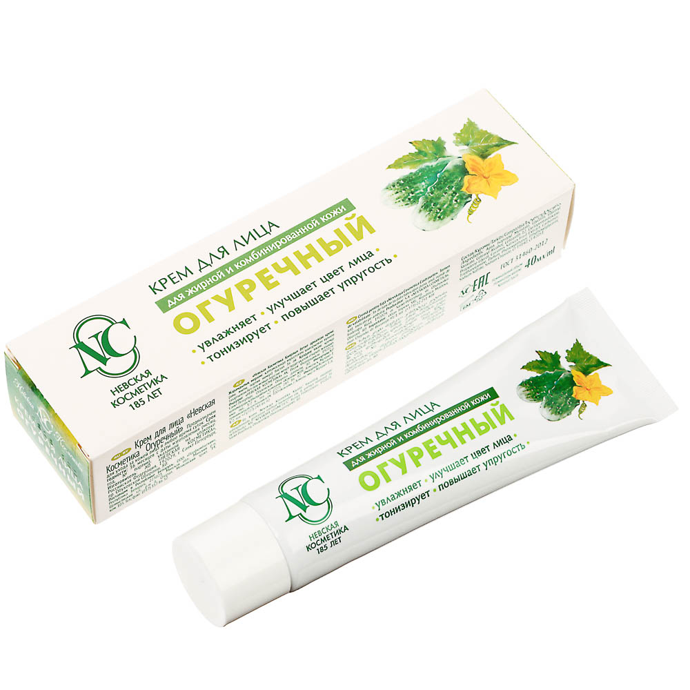 Крем для лица Невская косметика Огуречный, 40мл, арт.№ 977-245