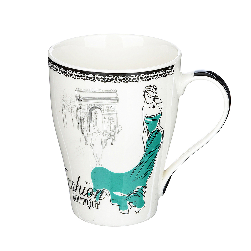 MILLIMI Модница Кружка 350мл, керамика, 4 дизайна, арт.№ 820-034