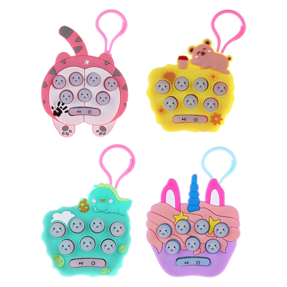 ИГРОЛЕНД Электронная головоломка "Кнопочки", 3хAG13,свет,звук,PVC,силикон,ABS, 6,2х7,5х2,2 см, 2 диз, арт.№ 214-078