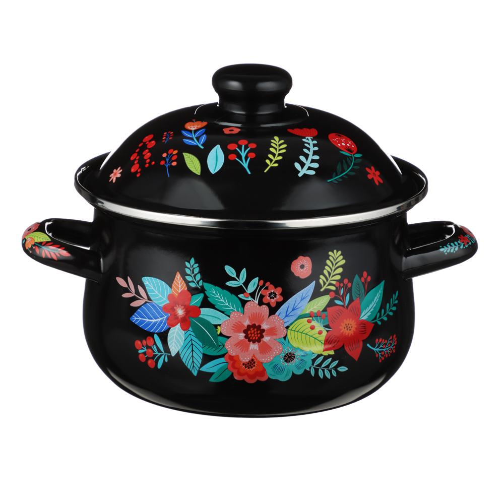 VETTA Колор Кастрюля эмалированная, 18см, 2,0л, индукция, арт.№ 894-001