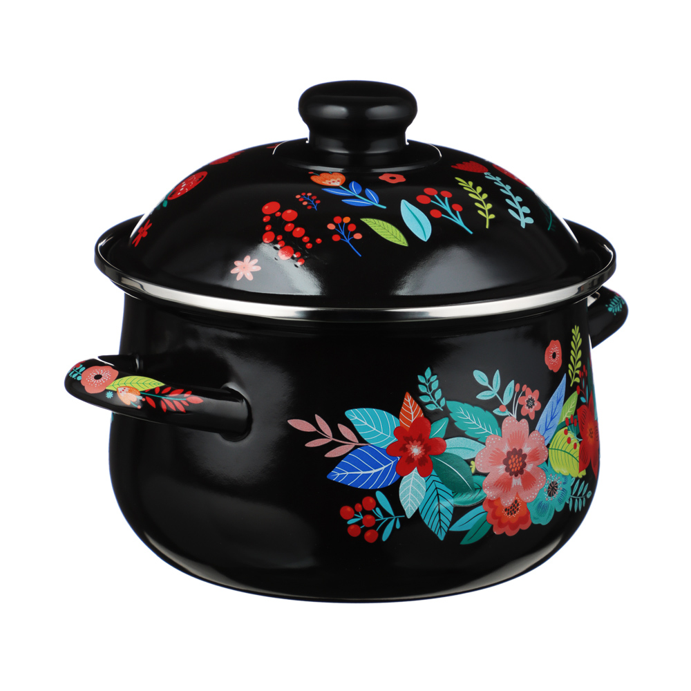 VETTA Колор Кастрюля эмалированная, 18см, 2,0л, индукция, арт.№ 894-001