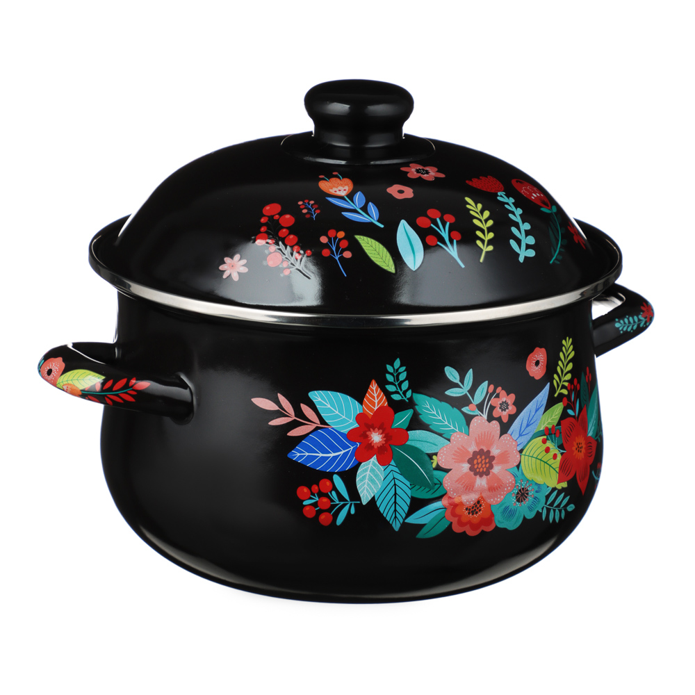 VETTA Колор Кастрюля эмалированная, 20см, 2,8л, индукция, арт.№ 894-002