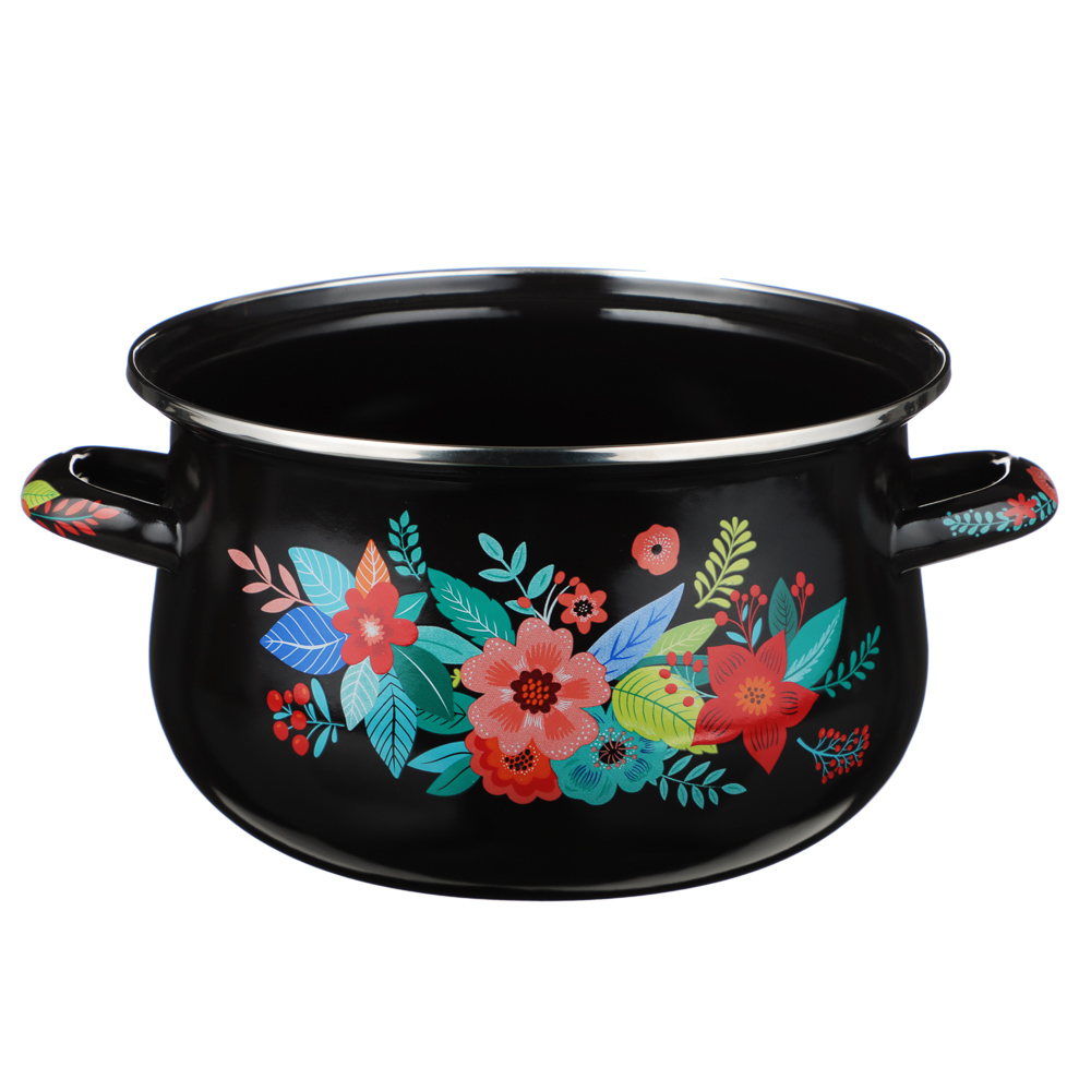 VETTA Колор Кастрюля эмалированная, 20см, 2,8л, индукция, арт.№ 894-002