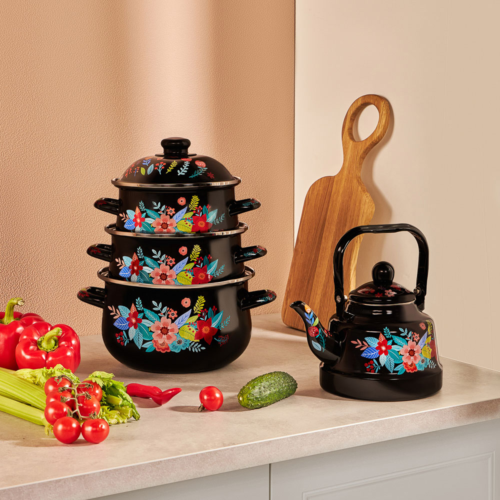 VETTA Колор Чайник эмалированный 1,7 л, индукция, арт.№ 894-004