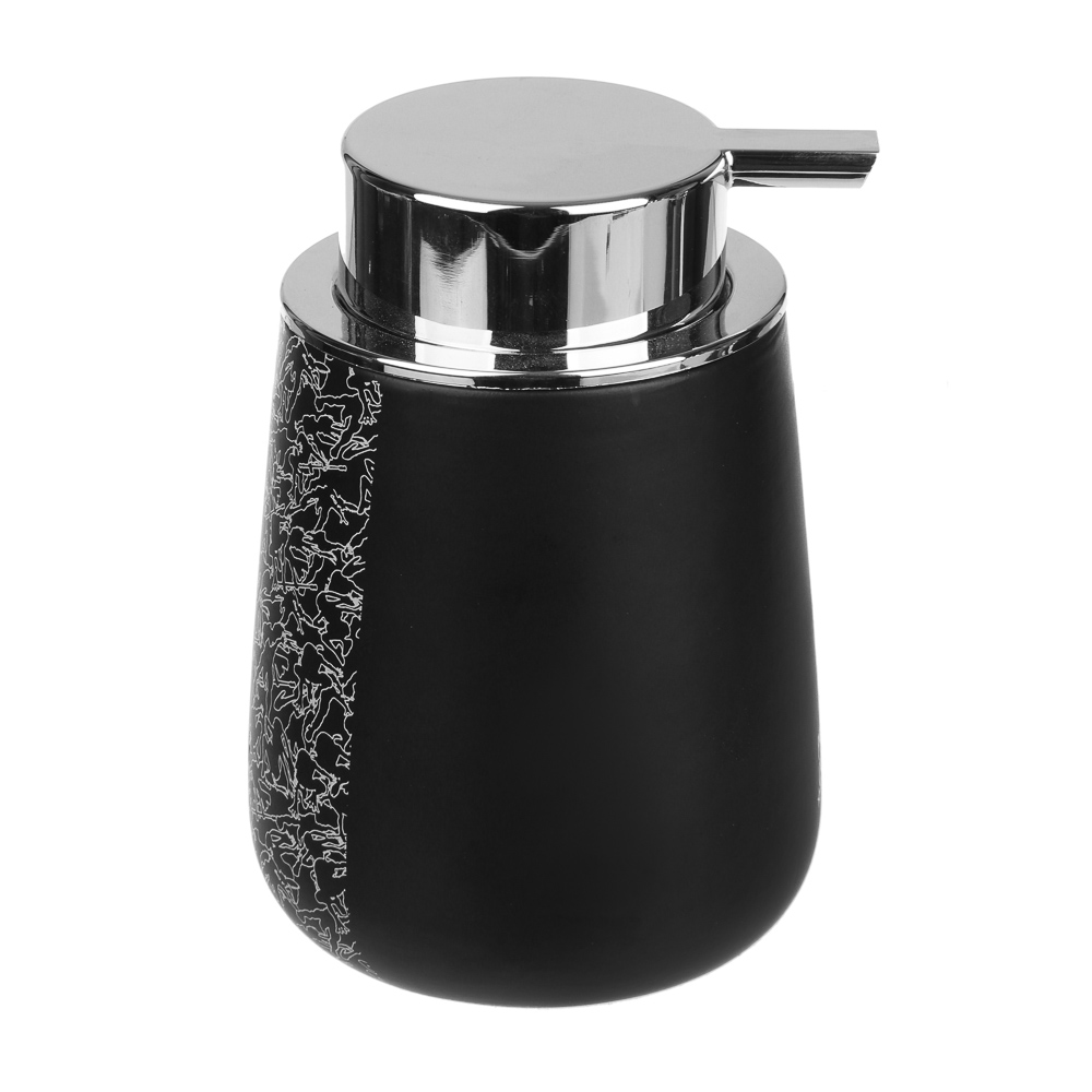 BY Русские Супергерои Дозатор для жидкого мыла, 330 мл, керамика, черный, арт.№ 463-436