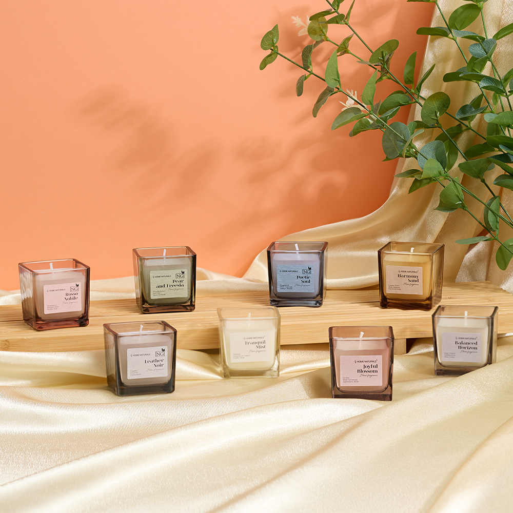 NEW GALAXY Свеча ароматизированная Home Naturals, poetic soul, rosso nobile,leather noir,pear&freesi, арт.№ 778-246