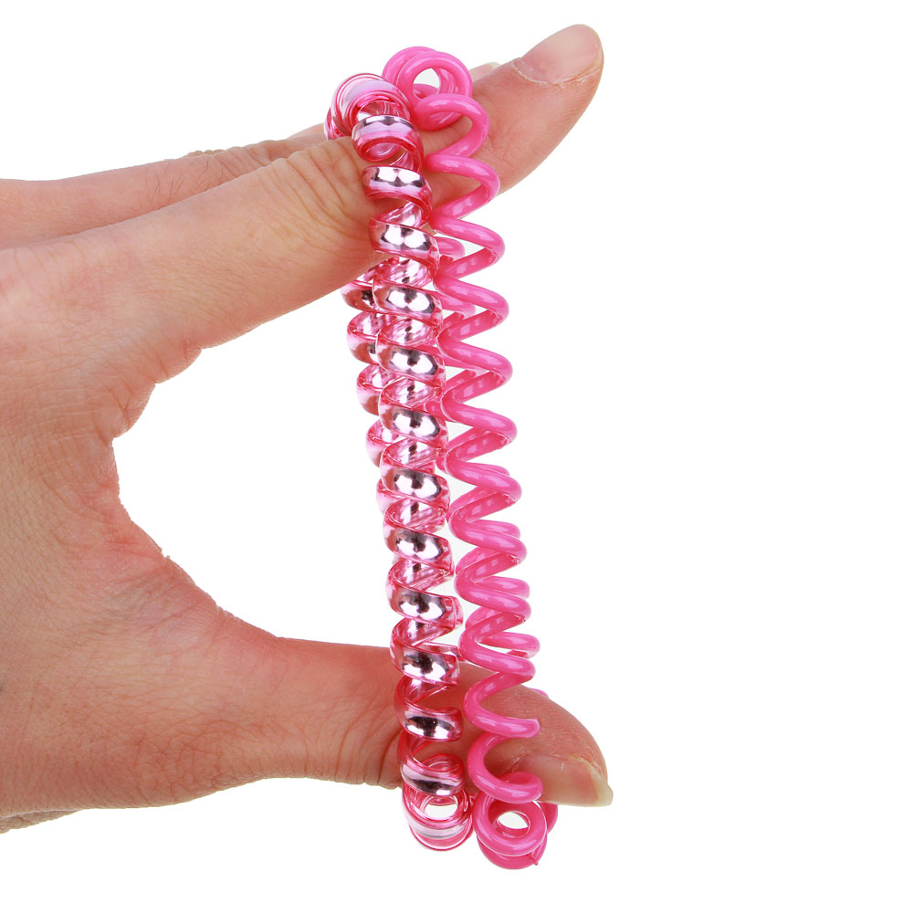 BERIOTTI Набор резинок-спиралек для волос 4шт, ТПУ, 3,5/5,5см, 4 цвета, арт.№ 322-245