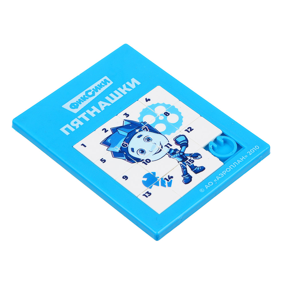 Фиксики Логическая игра "Пятнашки", пластик, 7х9см, 3 дизайна, арт.№ 429-019