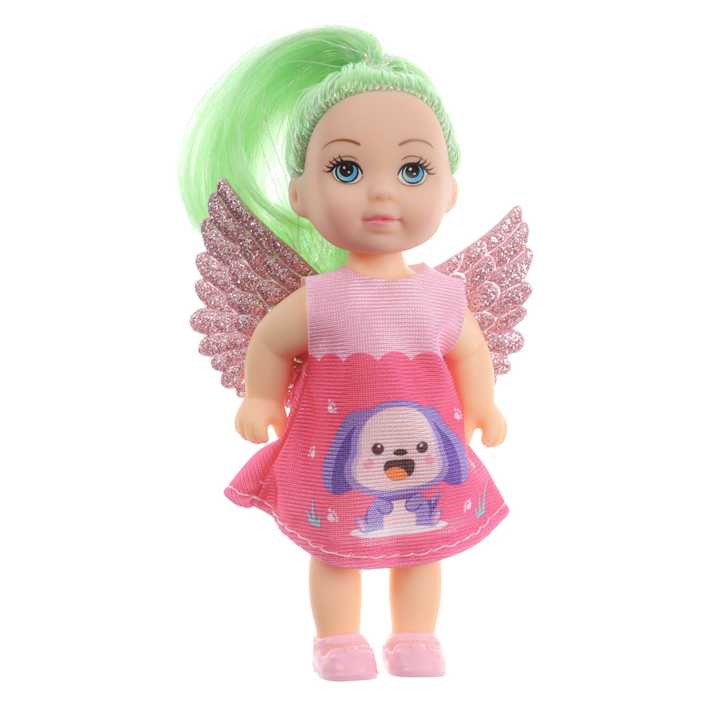 ИГРОЛЕНД Кукла с крылышками и цветн.волосами, 11 см, ABS, PVC, полиэстер, 13,5х4,5х18 см, 6 дизайнов, арт.№ 436-150