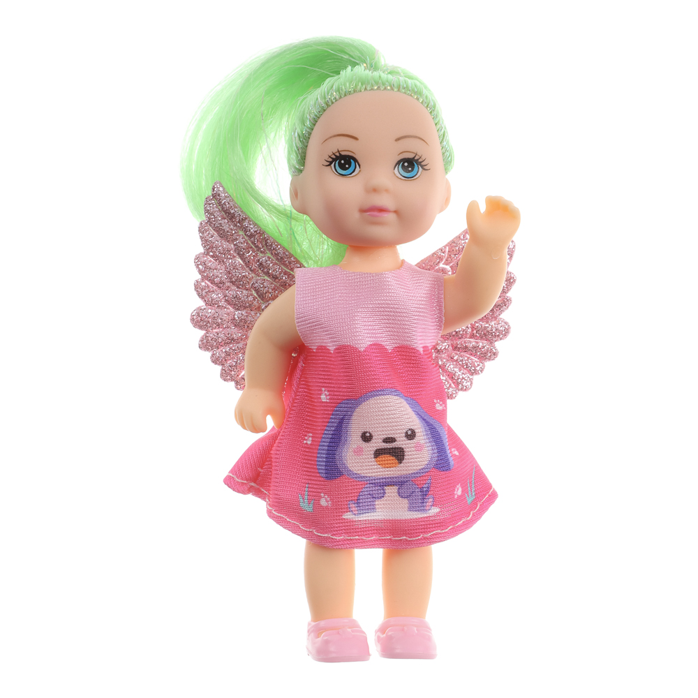 ИГРОЛЕНД Кукла с крылышками и цветн.волосами, 11 см, ABS, PVC, полиэстер, 13,5х4,5х18 см, 6 дизайнов, арт.№ 436-150