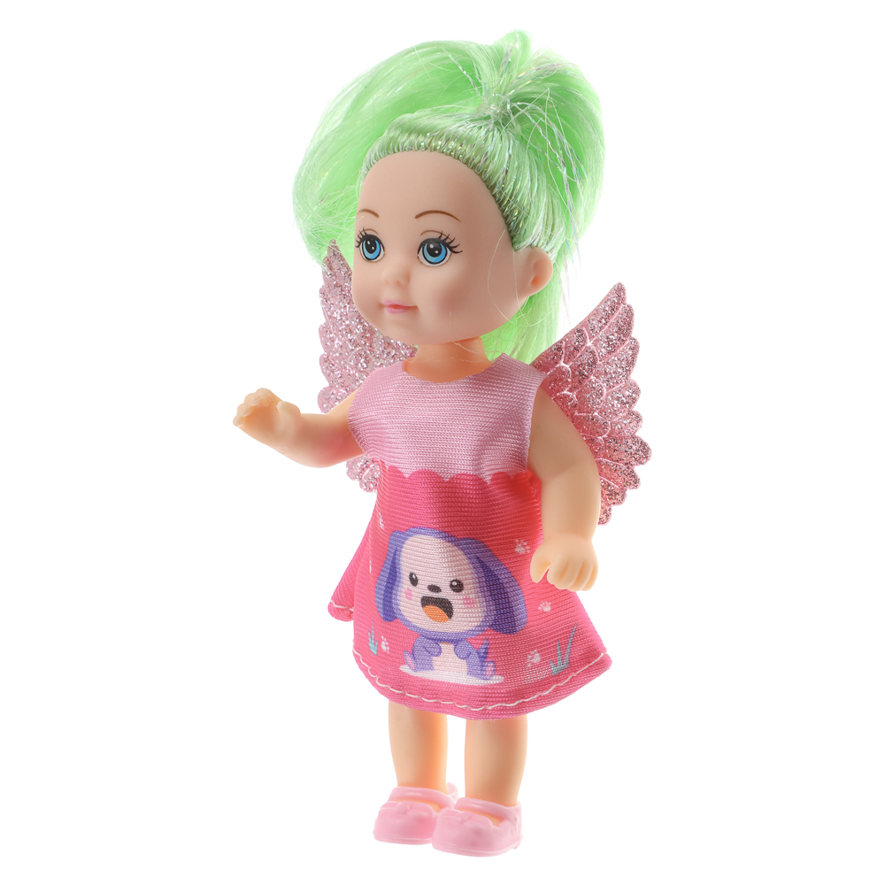 ИГРОЛЕНД Кукла с крылышками и цветн.волосами, 11 см, ABS, PVC, полиэстер, 13,5х4,5х18 см, 6 дизайнов, арт.№ 436-150