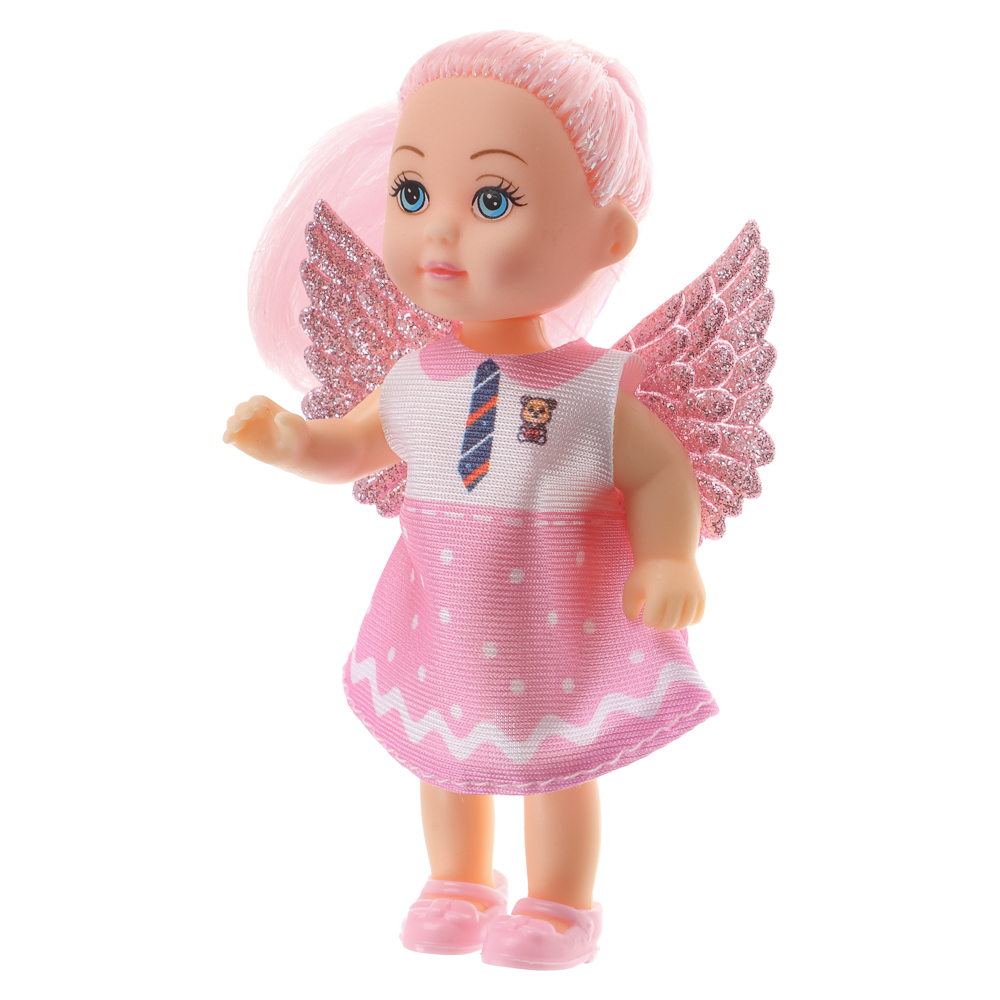 ИГРОЛЕНД Кукла с крылышками и цветн.волосами, 11 см, ABS, PVC, полиэстер, 13,5х4,5х18 см, 6 дизайнов, арт.№ 436-150