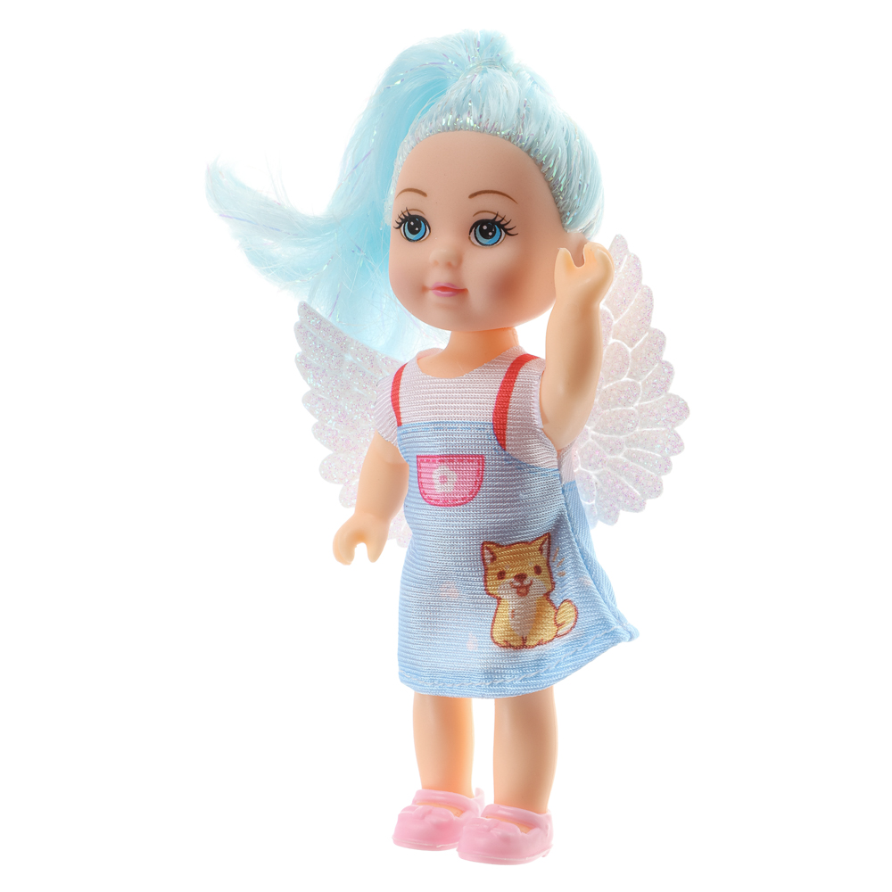 ИГРОЛЕНД Кукла с крылышками и цветн.волосами, 11 см, ABS, PVC, полиэстер, 13,5х4,5х18 см, 6 дизайнов, арт.№ 436-150