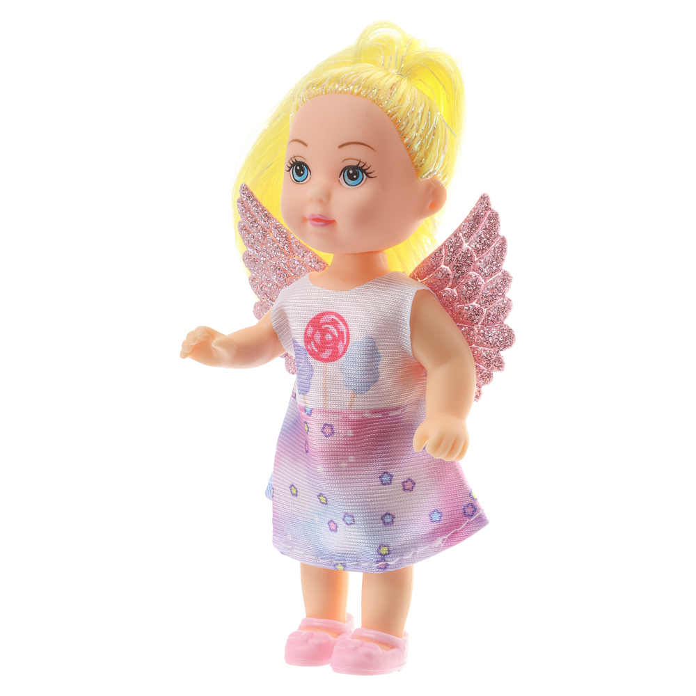 ИГРОЛЕНД Кукла с крылышками и цветн.волосами, 11 см, ABS, PVC, полиэстер, 13,5х4,5х18 см, 6 дизайнов, арт.№ 436-150