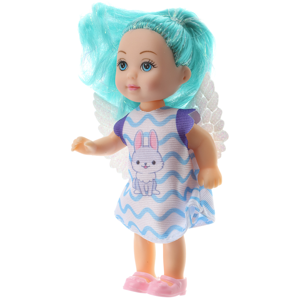 ИГРОЛЕНД Кукла с крылышками и цветн.волосами, 11 см, ABS, PVC, полиэстер, 13,5х4,5х18 см, 6 дизайнов, арт.№ 436-150