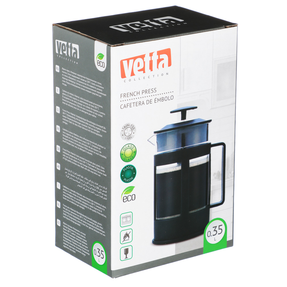 VETTA Мелана Френч-пресс пластик, стекло, 350мл, арт.№ 850-057