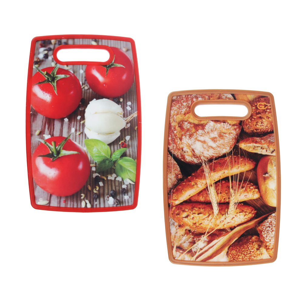 Доска разделочная, 20x30x1,2см, полипропилен, 2 дизайна, арт.№ 852-083