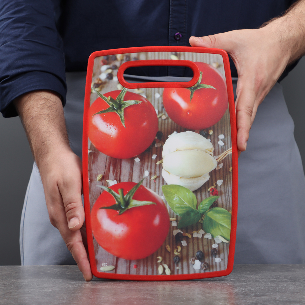 Доска разделочная, 20x30x1,2см, полипропилен, 2 дизайна, арт.№ 852-083