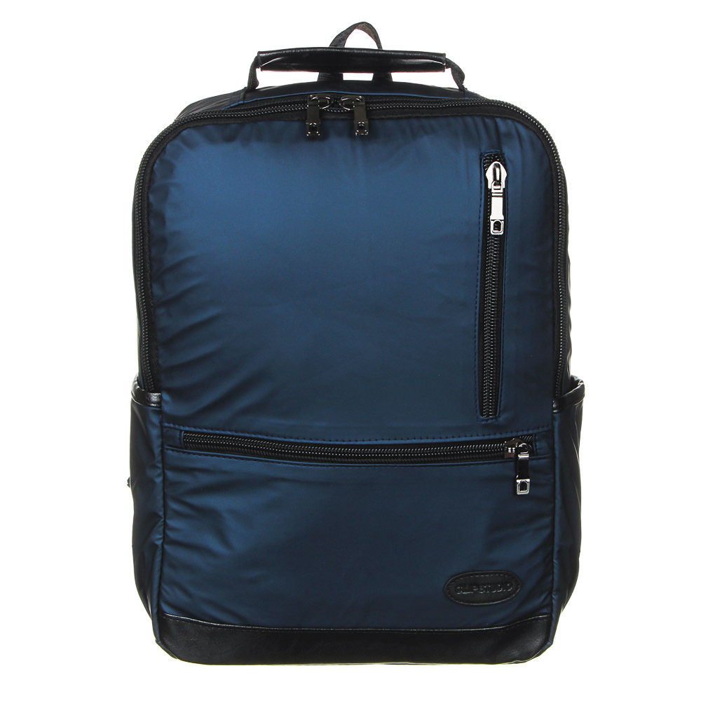 Рюкзак подростковый, 39,5x28x11см, 1 отд, 4 карм, многослойный водоотталк.нейлон, иск.кожа, 3 цвета, арт.№ 254-385