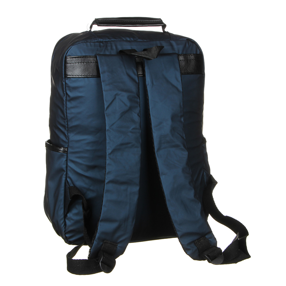 Рюкзак подростковый, 39,5x28x11см, 1 отд, 4 карм, многослойный водоотталк.нейлон, иск.кожа, 3 цвета, арт.№ 254-385