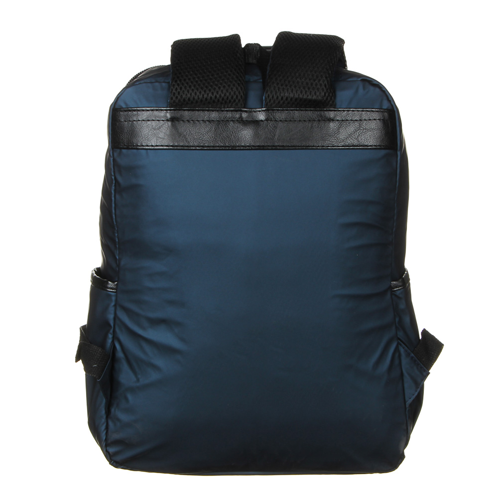 Рюкзак подростковый, 39,5x28x11см, 1 отд, 4 карм, многослойный водоотталк.нейлон, иск.кожа, 3 цвета, арт.№ 254-385